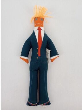 Dammit Doll Donald Trump Plush Doll stress reliever in blue suit / orange hair